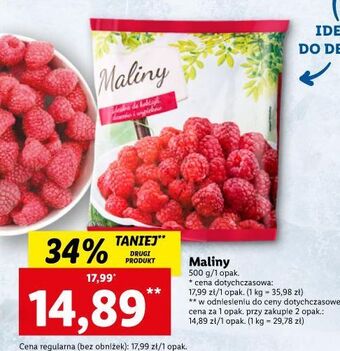 Lidl Maliny mrożone oferta