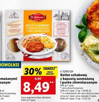 Lidl Kotlet schabowy z kapustą zasmażaną i puree ziemniaczanym u jędrusia oferta