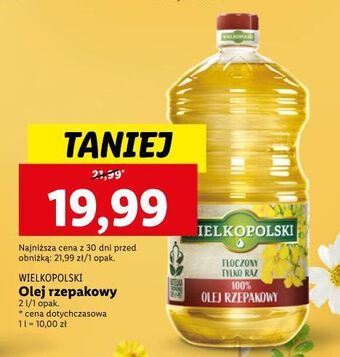 Lidl Olej wielkopolski rzepakowy oferta