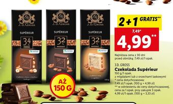 Lidl Czekolada biała z migdałami j.d.gross oferta