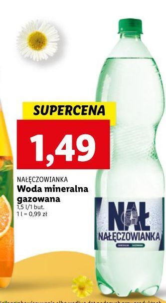 Lidl Woda gazowana nałęczowianka oferta