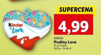 Lidl Czekoladka serce i love you kinder oferta