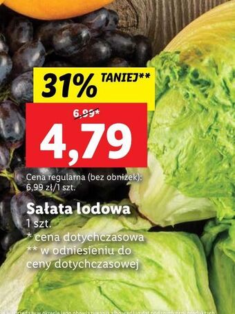 Lidl Sałata lodowa oferta