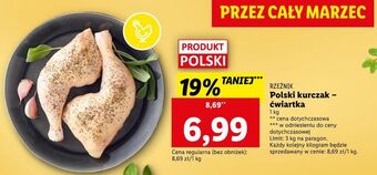 Lidl Ćwiartka tylna z kurczaka rzeźnik codzienna dostawa oferta