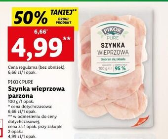 Lidl Szynka wieprzowa pikok pure oferta