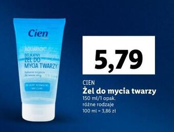 Lidl Żel do mycia twarzy cien aqua rich oferta