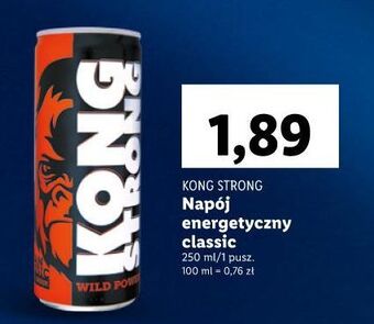 Lidl Napój energetyczny urban classic kong strong wild power oferta