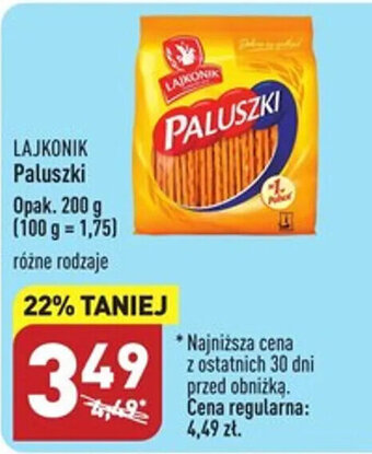 ALDI Lajkonik paluszki 200g oferta