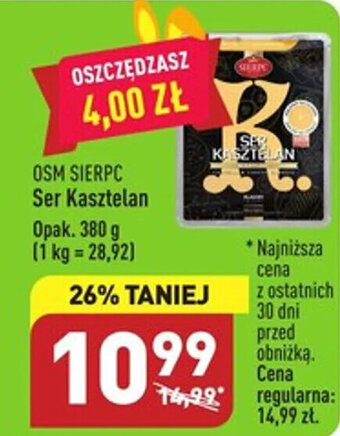 ALDI OSM Sierpc Ser Kasztelan 380g oferta
