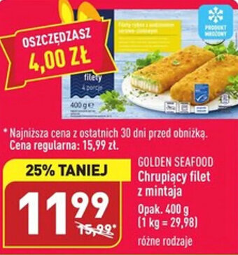 ALDI Golden Seafood Chrupiący filet z mintaja 400g oferta