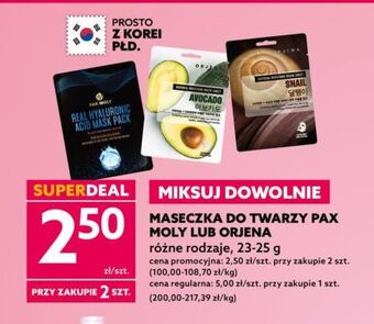 Dealz Maska w płachcie avocado orjena oferta
