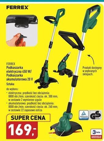 ALDI Podkaszarka do trawy 450 w ferrex oferta