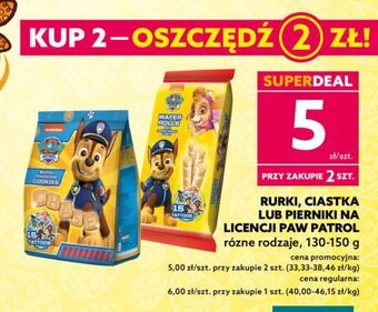 Dealz Rurki waflowe psi patrol waniliowe oferta