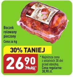 ALDI Boczek rolowany pieczony kabanos oferta