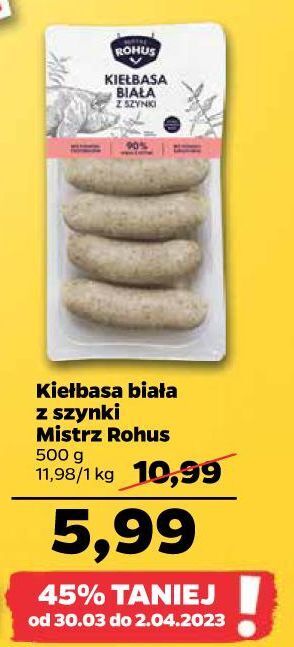 Netto Kiełbasa biała z szynki mistrz rohus oferta