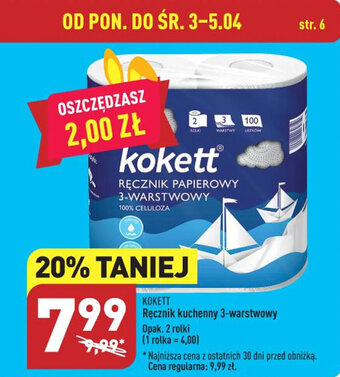 ALDI Kokett Ręcznik kuchenny 3-warstwowy oferta