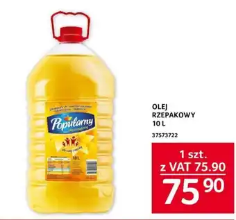 Selgros Popularny Olej rzepakowy 10l oferta