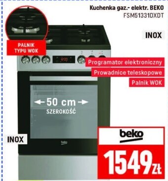 Neopunkt Kuchenka gazowo-elektryczna beko oferta