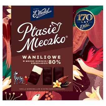 Top Market E. wedel ptasie mleczko waniliowe w mocno gorzkiej czekoladzie 80% 360 g oferta