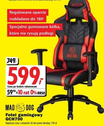 Media Expert Fotel gamingowy mad dog oferta