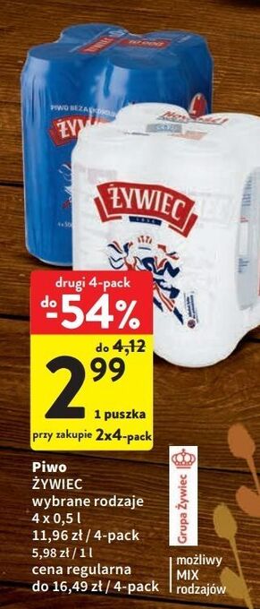 Intermarche Piwo żywiec bezalkoholowe oferta
