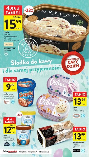 Intermarche Lody bakaliowe grycan oferta