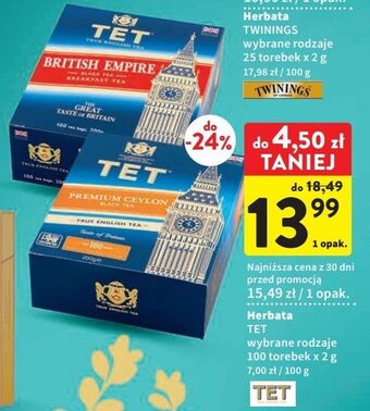 Intermarche Herbata ekspresowa tet premium ceylon oferta
