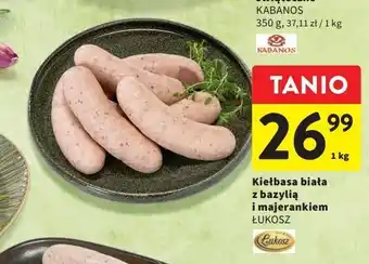 Intermarche Kiełbasa biała z bazylią i majerankiem łukosz oferta