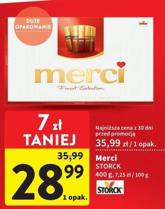 Intermarche Bombonierka czerwona storck merci oferta