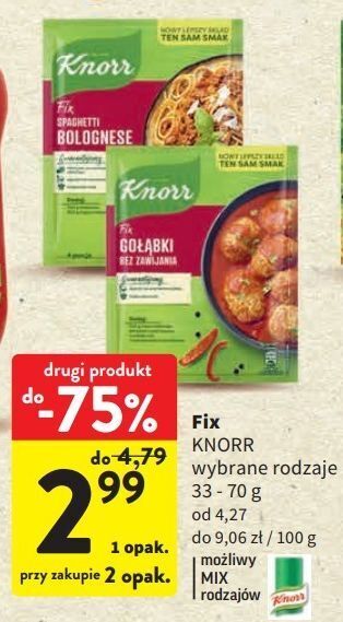 Intermarche Spaghetti bolognese knorr fix oferta