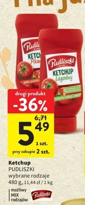 Intermarche Ketchup pikantny pudliszki oferta