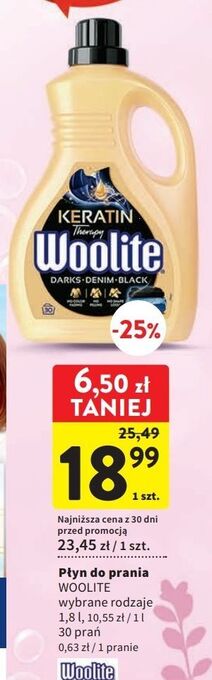 Intermarche Płyn do prania dark woolite keratin oferta