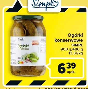 Carrefour Market Ogorki konserwowe simpl oferta