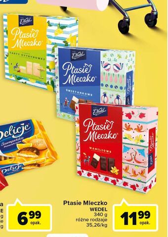 Carrefour Market Czekoladki waniliowe e. wedel ptasie mleczko oferta