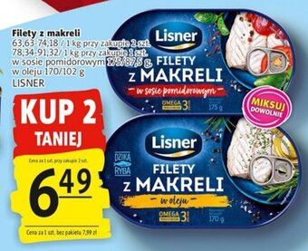 Prim Market Lisner Filety z makreli 170/102g oferta
