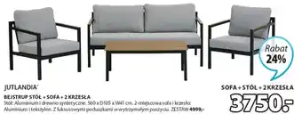 JYSK Jutlandia Bejstrup stół + sofa + 2 krzesła oferta