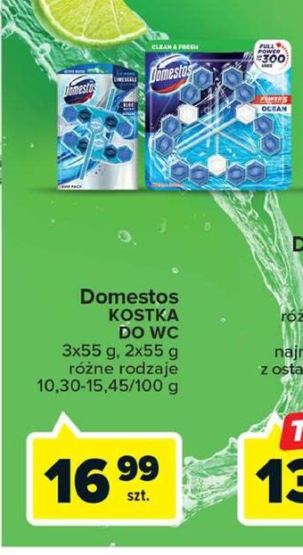 Carrefour Kostka do wc blue water tropical domestos power5 oferta