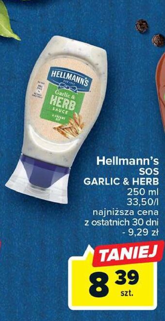Carrefour Sos garlic & herb hellmann's oferta