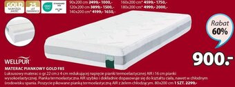 JYSK Wellpur Materac piankowy Gold F85 80x200cm oferta