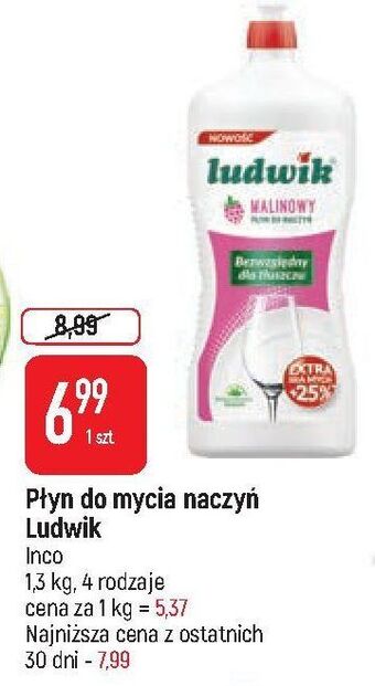E.Leclerc Płyn do mycia naczyń malinowy ludwik oferta