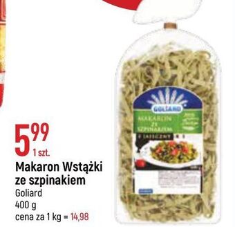 E.Leclerc Makaron wstążki ze szpinakiem goliard oferta