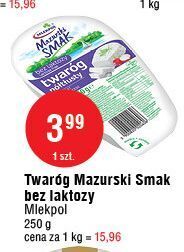E.Leclerc Twaróg półtłusty bez laktozy mazurski smak oferta