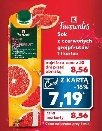 Kaufland Sok z czerwonych grejpfrutów oferta