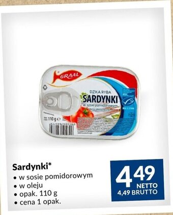 Makro Graal Sardynki 110g oferta