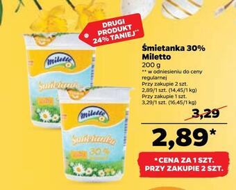 Netto Śmietanka 30% miletto oferta