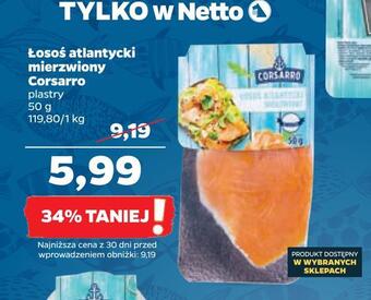 Netto Łosoś atlantycki mierzwiony corsarro oferta