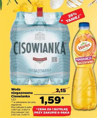 Netto Woda niegazowana cisowianka oferta
