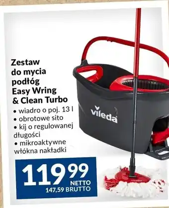 Makro Vileda Zestaw do mycia podłóg Easy Wring & Clean Turbo poj. 13l oferta