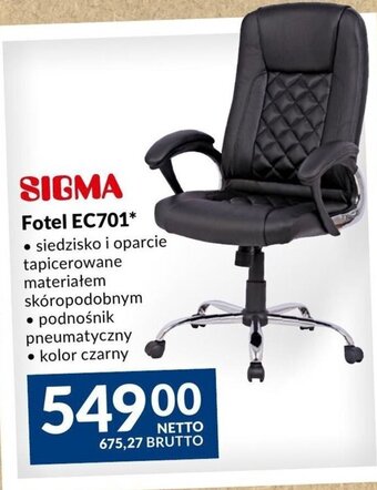 Makro Sigma Fotel EC701* oferta