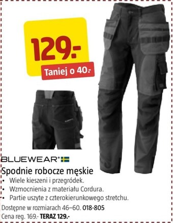 Jula Spodnie robocze męskie bluewear oferta